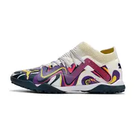 Chuteira Society Puma Future Ultimate TF – Branca e Roxa - imagem 1