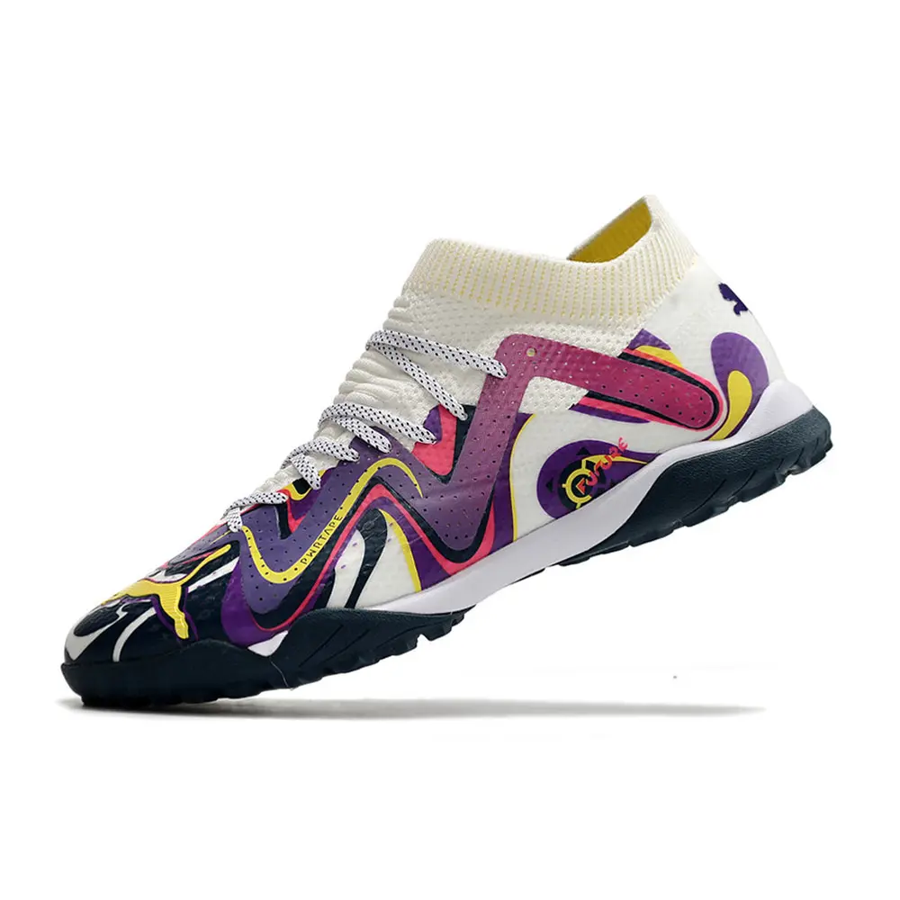 Chuteira Society Puma Future Ultimate TF – Branca e Roxa