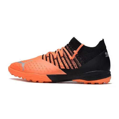 Chuteira Society Puma Future Z 1.3 TF Laranja e Preta 