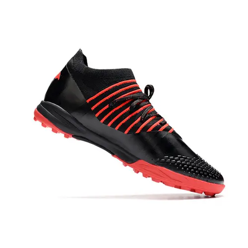 Chuteira Society Puma Future Z 1.3 TF Preta e Vermelha 