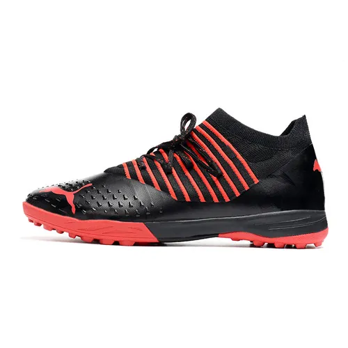Chuteira Society Puma Future Z 1.3 TF Preta e Vermelha 