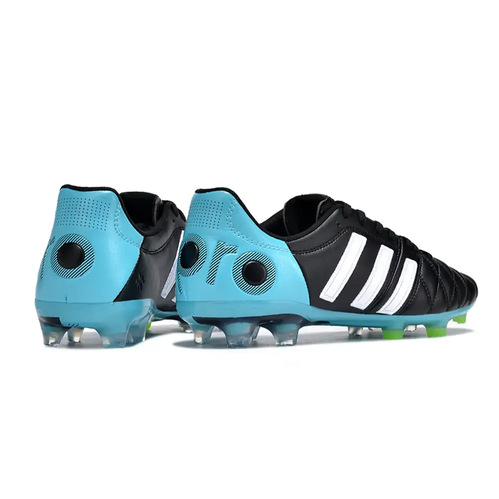 Chuteira Campo Adidas AdiPure 11 Pro FG Preta e Azul - Couro