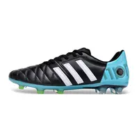 Chuteira Campo Adidas AdiPure 11 Pro FG Preta e Azul - Couro - imagem 1