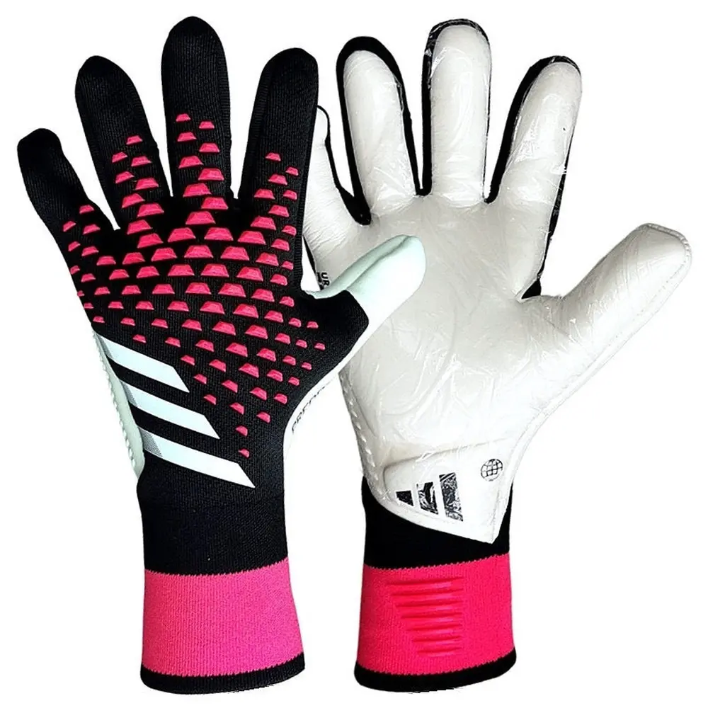 Luva de Goleiro Adidas Predator Accuracy – Preta e Rosa