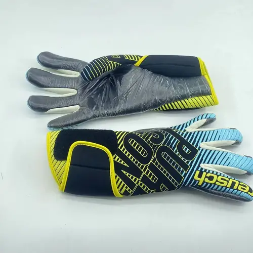 Luva de Goleiro Reusch Pure Contact Azul e Amarelo