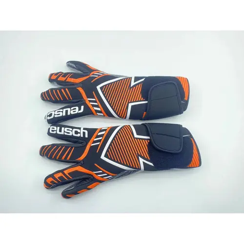 Luva de Goleiro Reusch Pure Contact Azul e Laranja