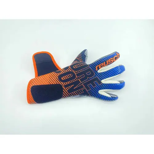 Luva de Goleiro Reusch Pure Contact Azul e Laranja