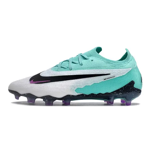 Chuteira Campo Nike Phantom GX Elite FG Branca, Verde e Roxa - Peak Ready Pack