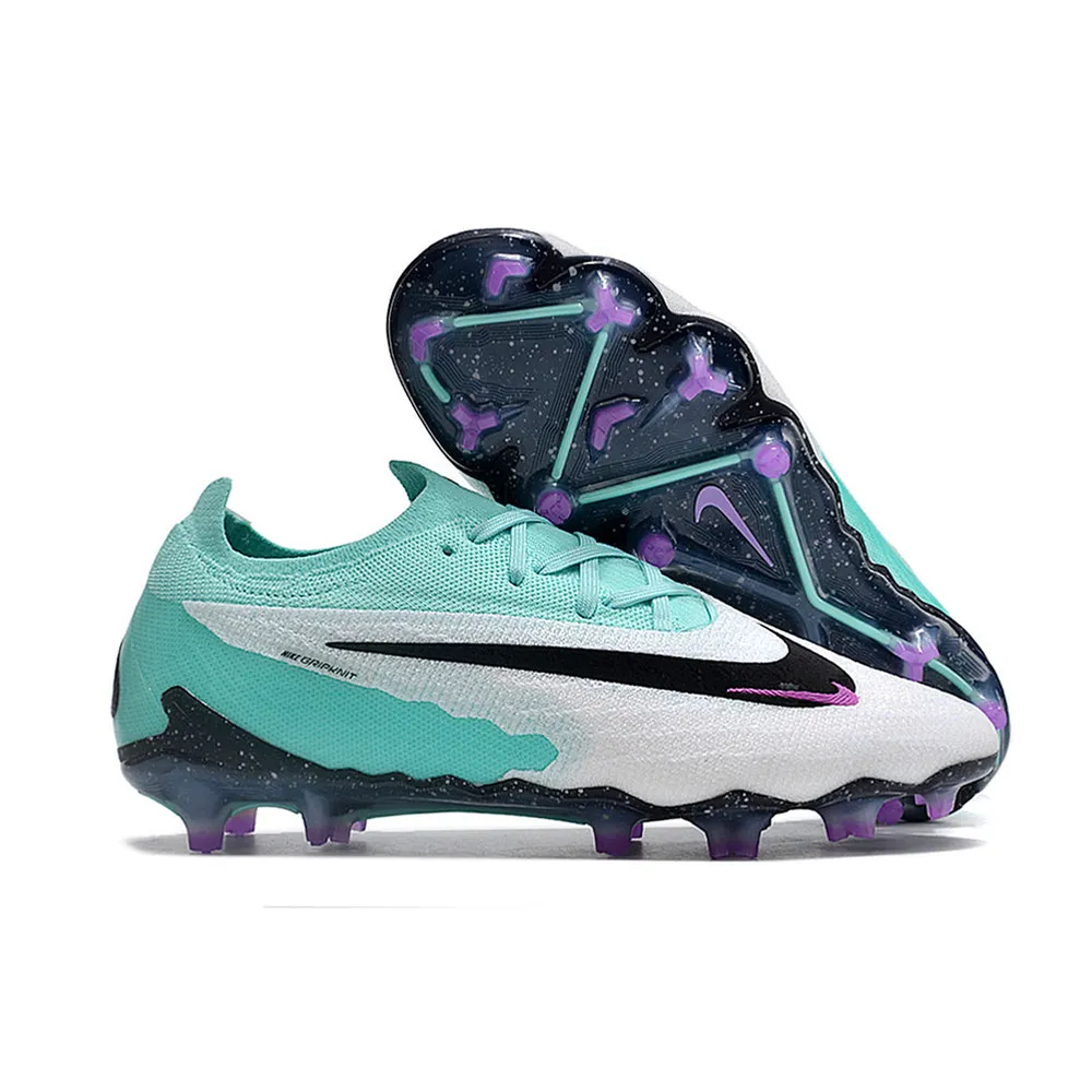 Chuteira Campo Nike Phantom GX Elite FG Branca, Verde e Roxa - Peak Ready Pack