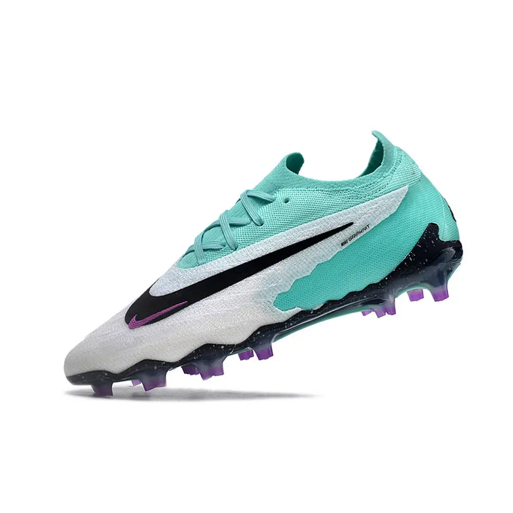 Chuteira Campo Nike Phantom GX Elite FG Branca, Verde e Roxa - Peak Ready Pack