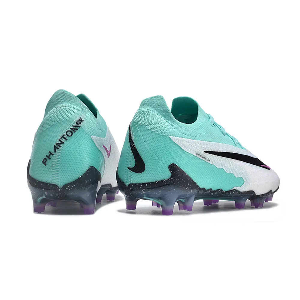 Chuteira Campo Nike Phantom GX Elite FG Branca, Verde e Roxa - Peak Ready Pack