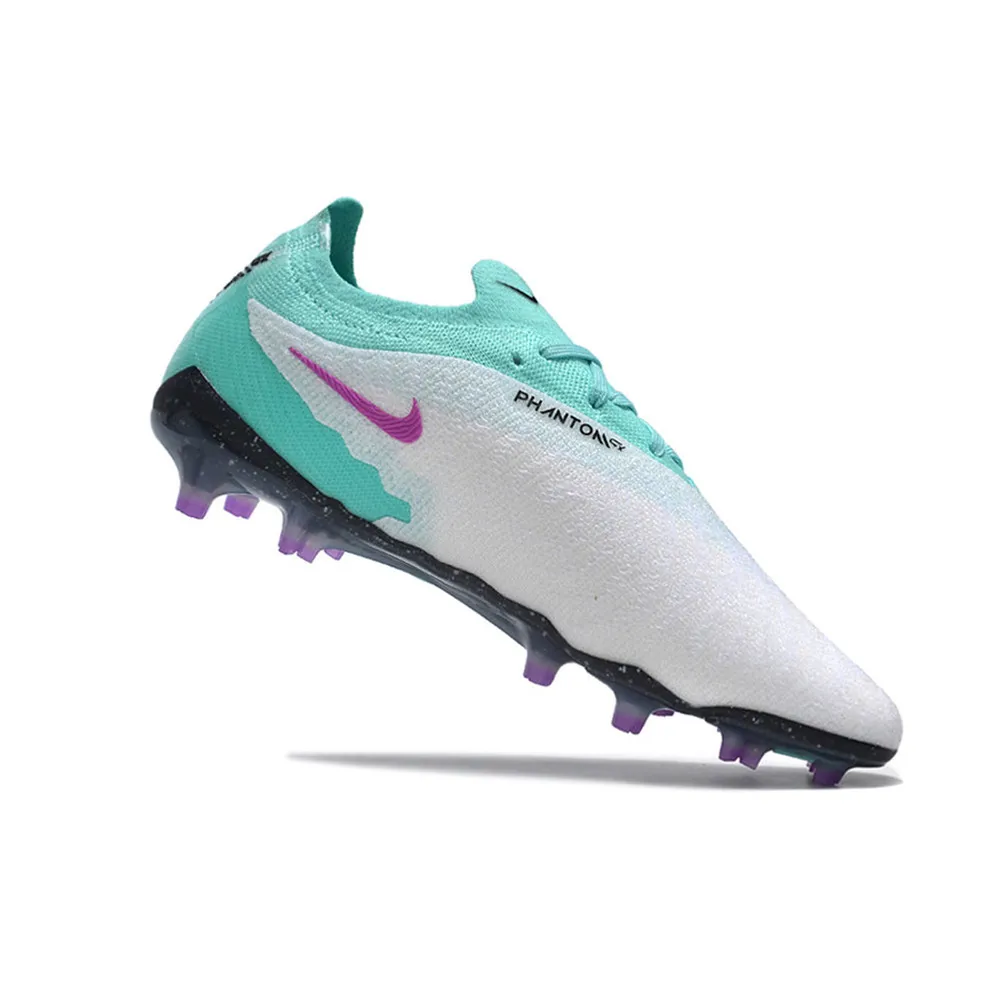 Chuteira Campo Nike Phantom GX Elite FG Branca, Verde e Roxa - Peak Ready Pack
