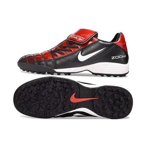 Chuteira Society Nike Total 90 TF Preto e Vermelho 