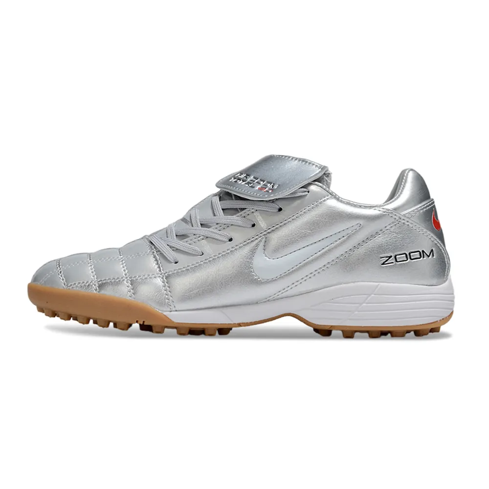 Chuteira Society Nike Total 90 TF | Prata Metalizada Domine