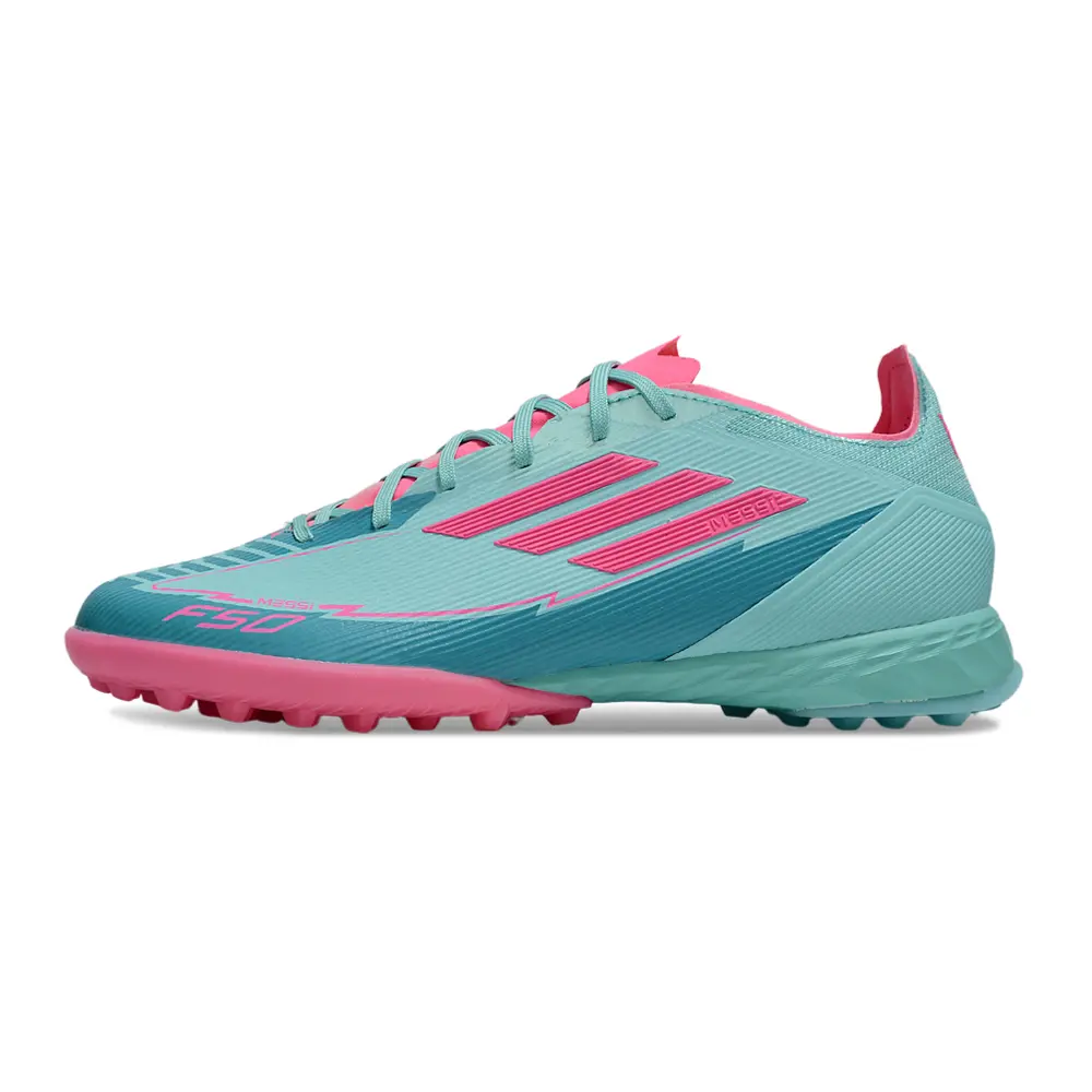 Chuteira Society Adidas F50 TF | Rosa e Azul