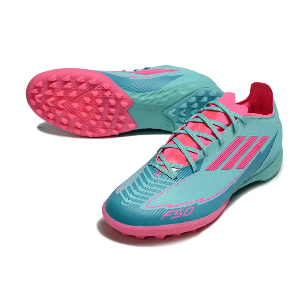 Chuteira Society Adidas F50 TF | Rosa e Azul