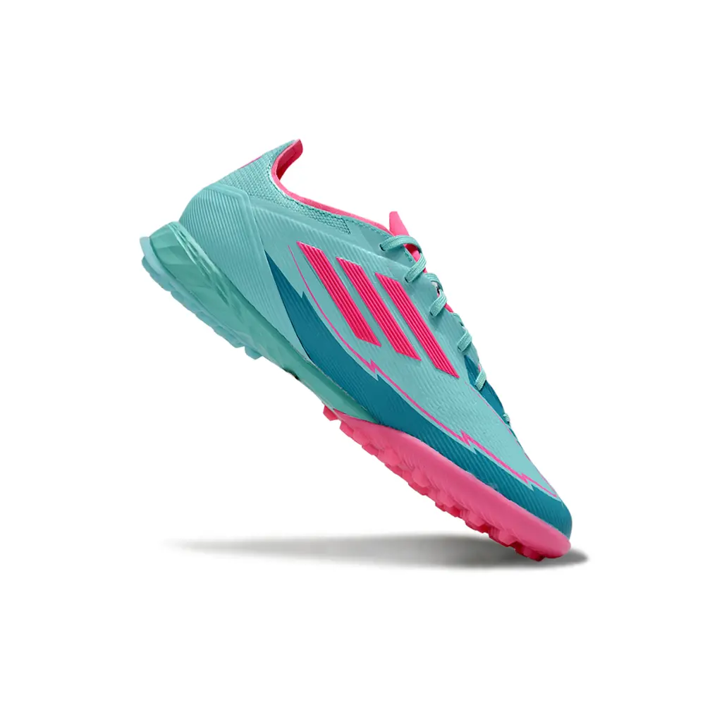 Chuteira Society Adidas F50 TF | Rosa e Azul