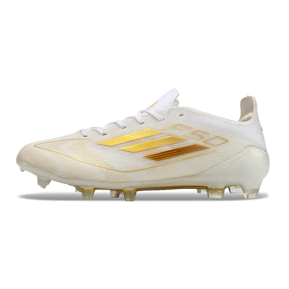 Chuteira Infantil Adidas F50 TF Branca e Dourada | Conforto e Estilo