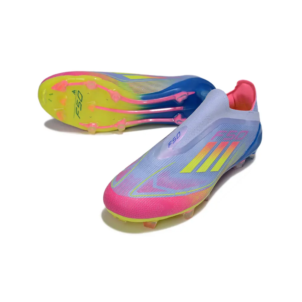 Chuteira Campo Adidas F50+ LL | Rosa e Azul - Exclusiva