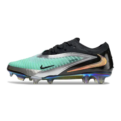 Chuteira Campo Nike Phantom GX 6 Elite FG Preto, Verde e Laranja 