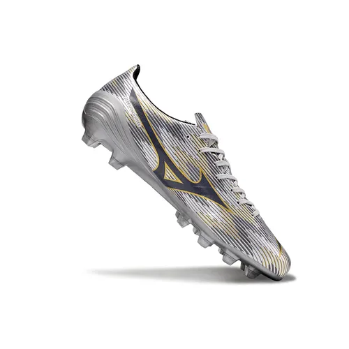 Chuteira Campo Mizuno Alpha II FG ''Platinum'' Prata