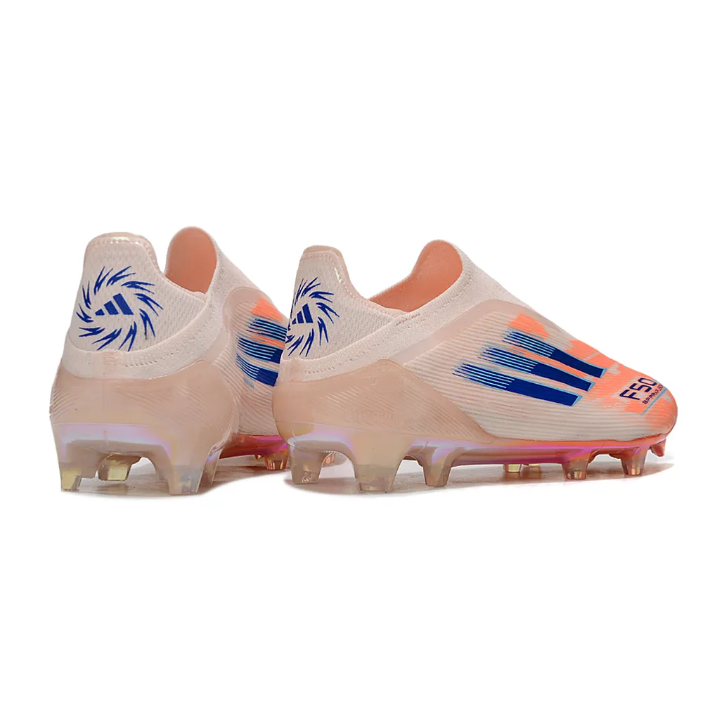 Chuteira Campo Adidas F50 LL FG Rosa e Azul | Velocidade e impacto