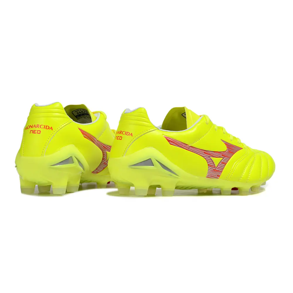 Chuteira Campo Mizuno Morelia Neo 4 Beta FG Amarelo