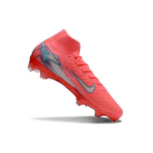 Chuteira Campo Nike Air Zoom Mercurial Superfly 10 Elite FG Rosa e Azul