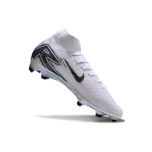 Chuteira Campo Nike Air Zoom Mercurial Superfly 10 Elite FG Branco e Preto 
