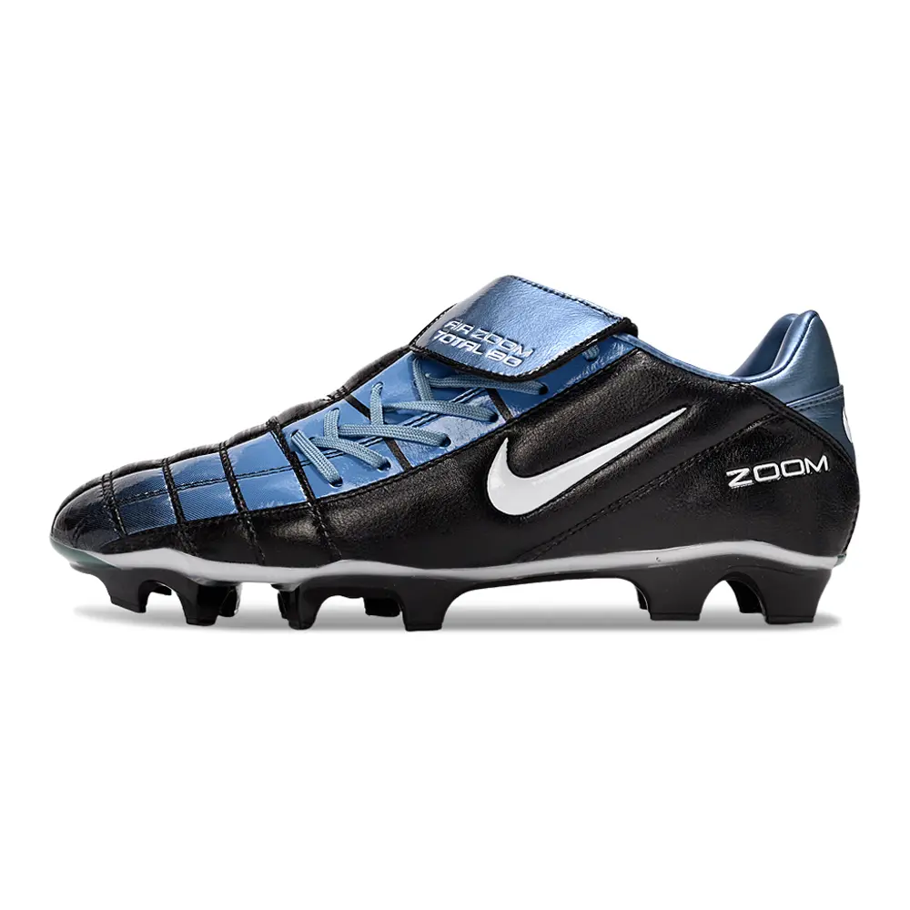 Chuteira Nike Total 90 FG - Campo Preto e Azul