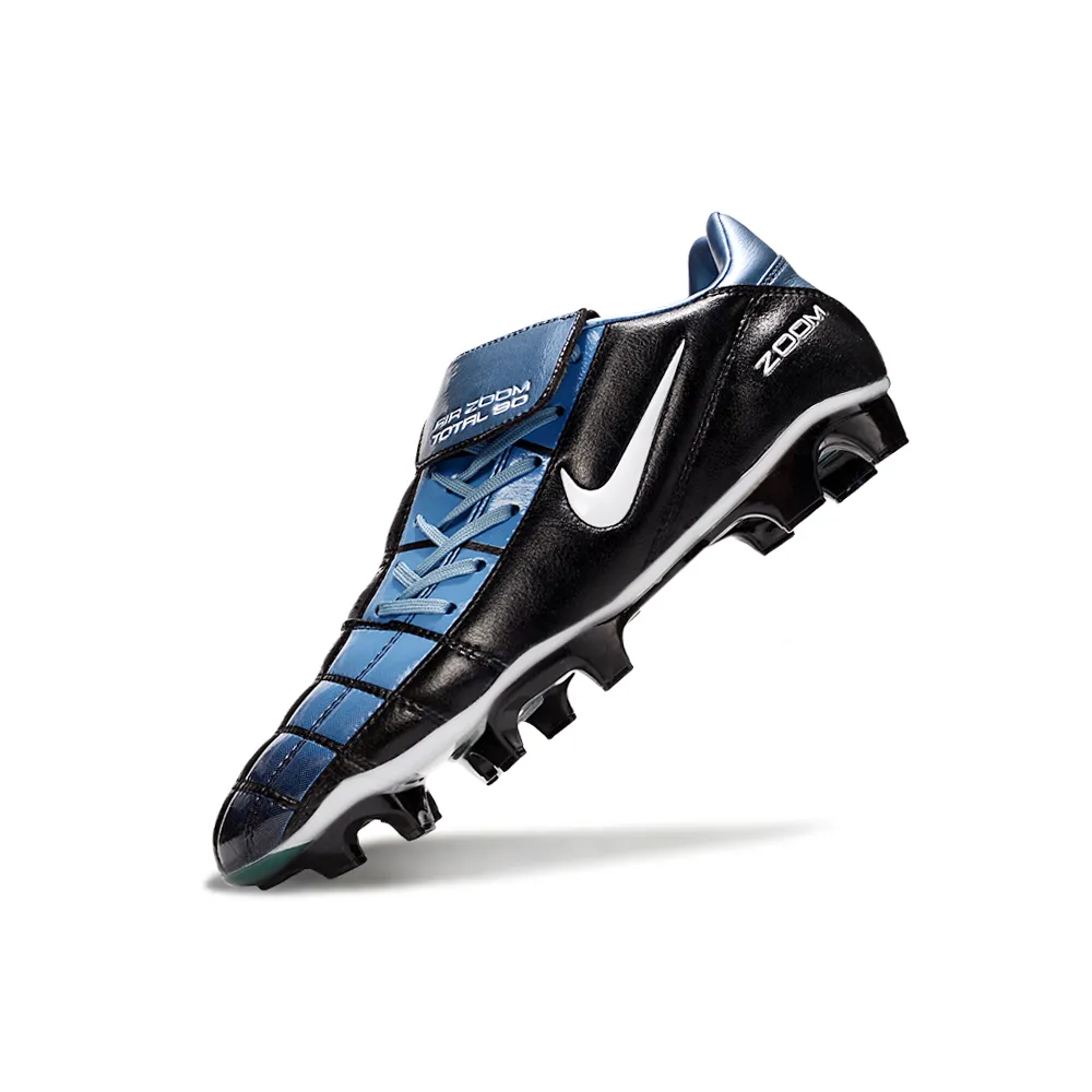 Chuteira Nike Total 90 FG - Campo Preto e Azul