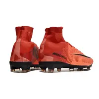 Chuteira Campo Nike Retrô Mercurial | Vermelho Vibrante Estilo - imagem 5