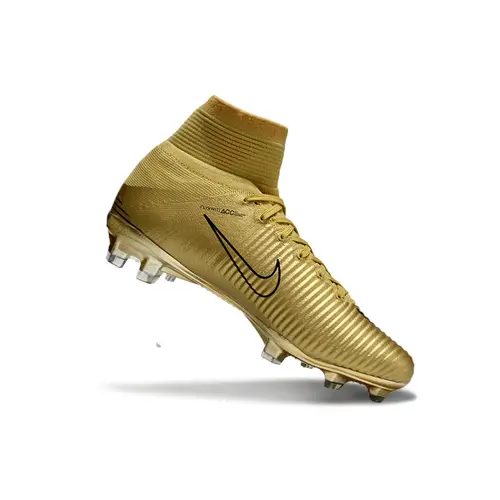 Chuteira Campo Nike Retrô Mercurial Superfly 5 Dourado