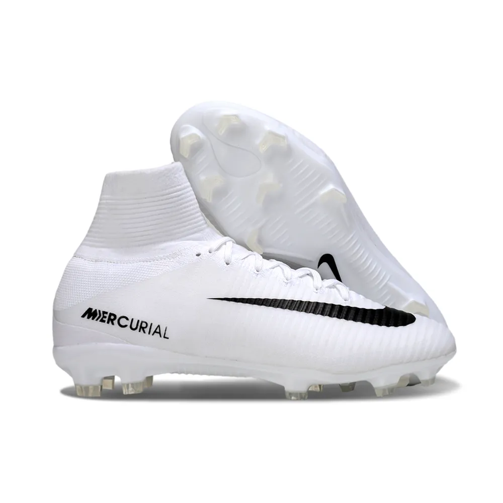 Chuteira Campo Nike Mercurial | Retrô Branca Velocidade