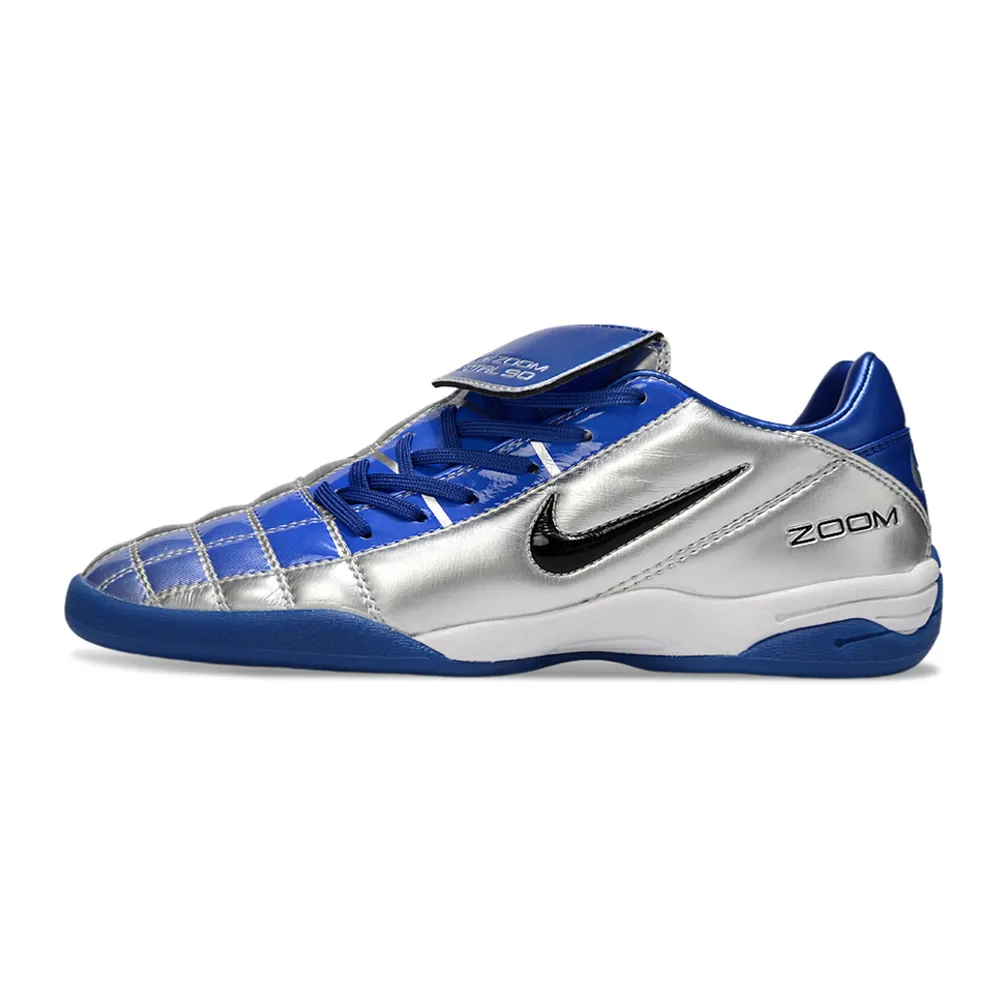 Chuteira Futsal Nike Total 90 IC Azul e Prata | Durável e Estilosa
