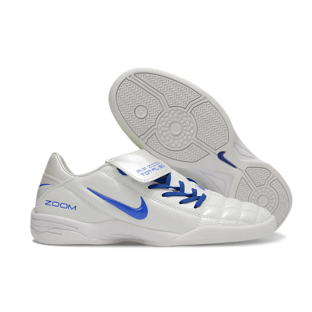 Chuteira Futsal Nike Total 90 IC Branco e Azul | Conforto