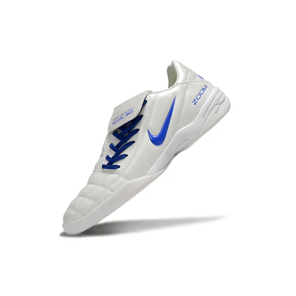 Chuteira Futsal Nike Total 90 IC Branco e Azul | Conforto