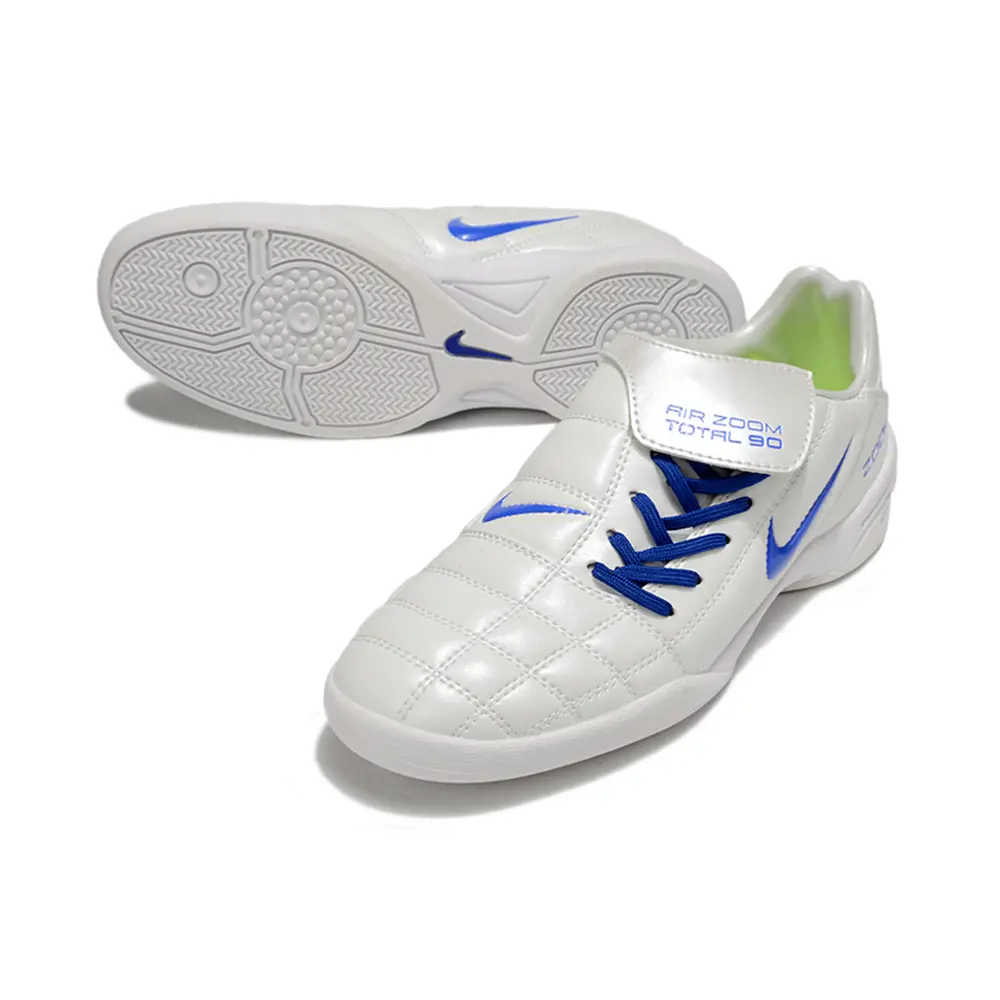 Chuteira Futsal Nike Total 90 IC Branco e Azul | Conforto