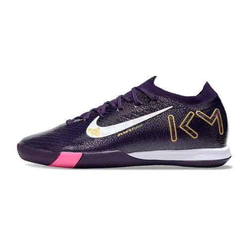 Chuteira Futsal Nike Air Zoom Mercurial Vapor 16 Elite IC Roxo, Dourado, Branco e Rosa