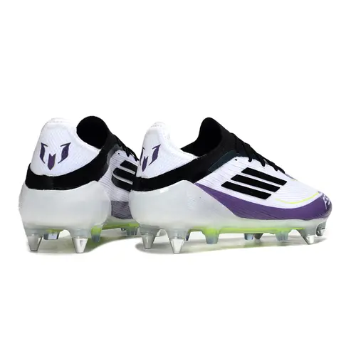 Chuteira Campo Adidas F50 Ponta de Aluminio Branco, Roxo e Preto