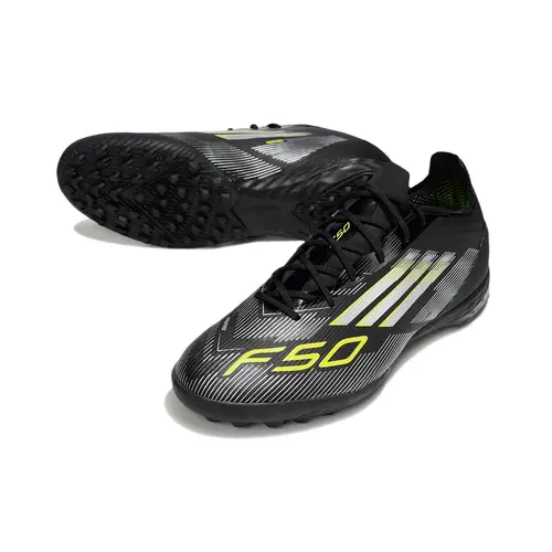 Chuteira Society Adidas F50 TF ''Electric Stealth'' Preto e Verde