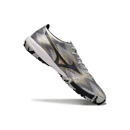 Chuteira Society Mizuno Alpha TF ''Platinum'' Prata