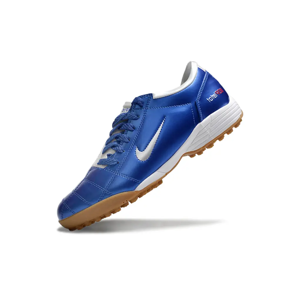 Chuteira Society Nike Total 90 | Design retrô azul