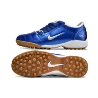 Chuteira Society Nike Total 90 | Design retrô azul - imagem 2