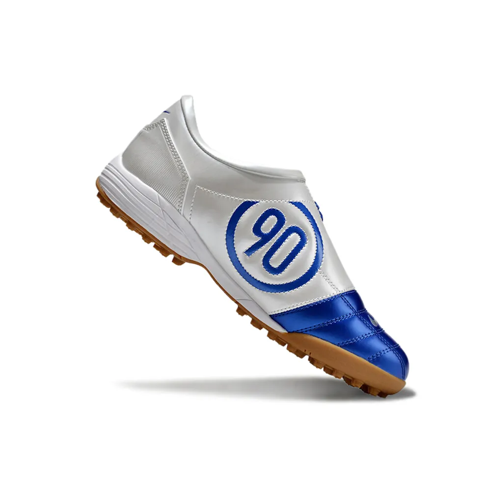Chuteira Society Nike Total 90 | Design retrô azul