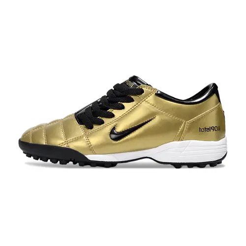 Chuteira Society Nike Total 90 TF Dourado e Preto