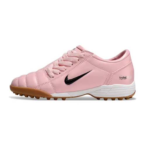 Chuteira Society Nike Total 90 TF Rosa e Branco