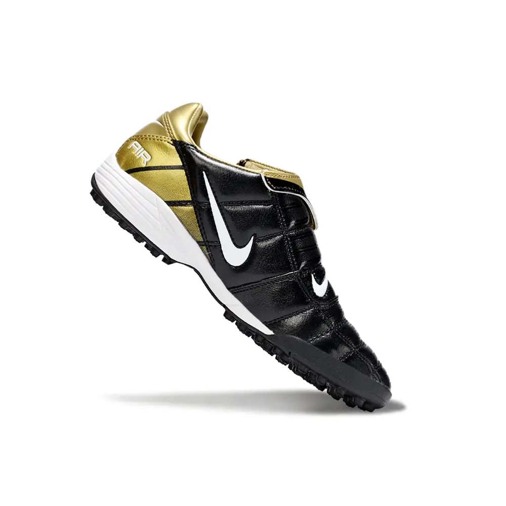 Chuteira Society Nike Total 90 TF Dourado e Preto | Desempenho