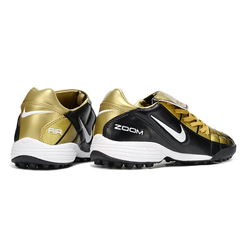 Chuteira Society Nike Total 90 TF Dourado e Preto | Desempenho