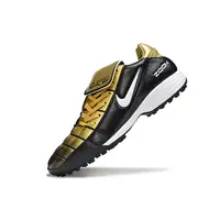 Chuteira Society Nike Total 90 TF Dourado e Preto | Desempenho - imagem 4